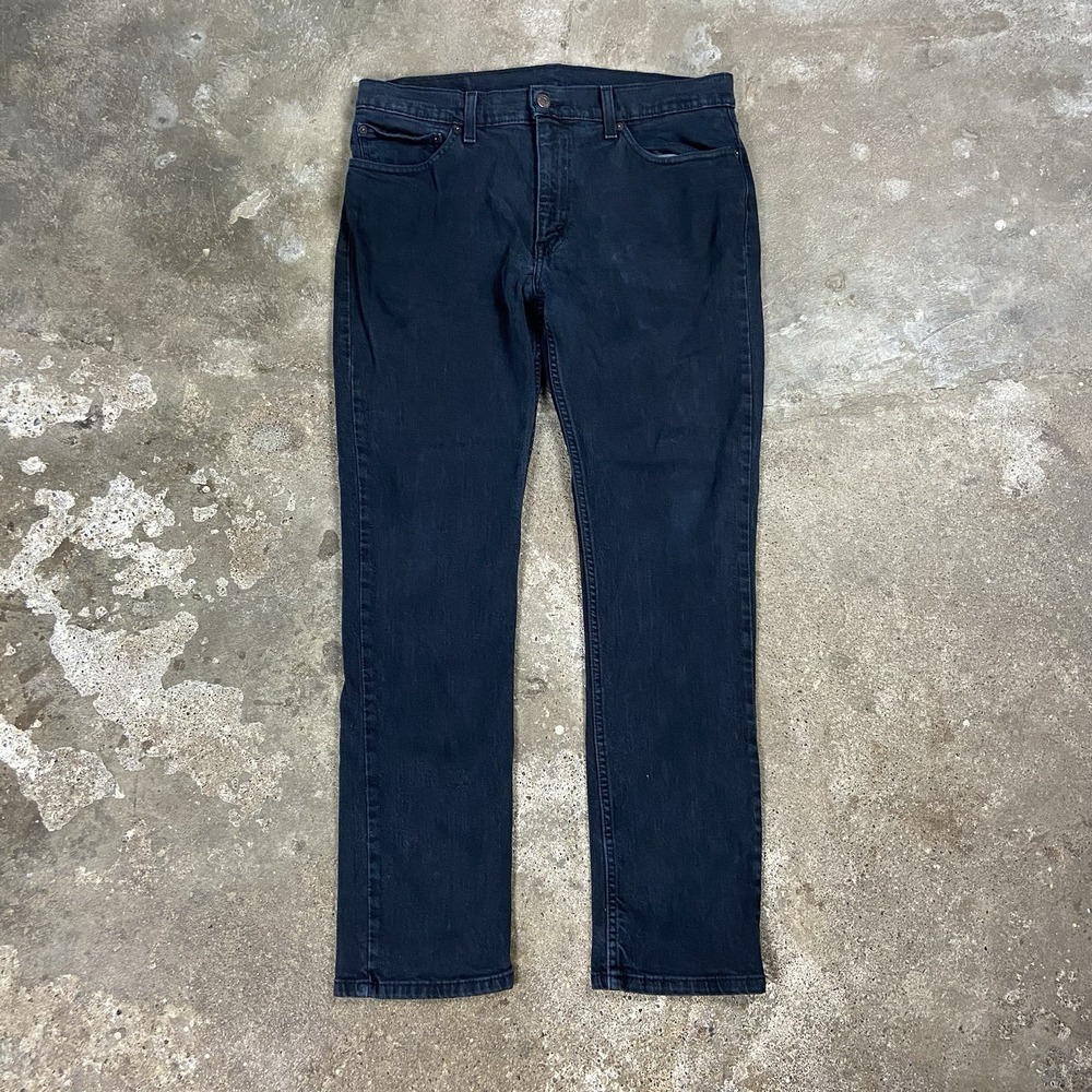 Levi's 511 Jeans Size 34x30 Black Denim Dark Wash Slim Fit Narrow Leg Zip Fly